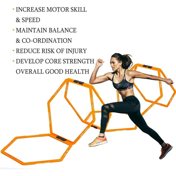 Hexagonal Speed Agility Training Ladder Sport Equipment Training Ladder Agility Footwork Training and Speed Hurdles Ladder Fitness Equipment Sport