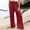 Red, variant on Wide Leg Casual Pants for Women Elastic High Waisted Regular Fits Long Pants with Pockets Summer Loose Vacation Pants ,Light Blue,S