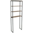 thumbnail image 3 of Sunnydaze Industrial-Style 4-Tier Over-the-Toilet Shelf, Teak Brown, 3 of 8