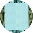thumbnail image 1 of Ahgly Company Machine Washable Indoor Round Transitional Green Area Rugs, 5' Round, 1 of 7