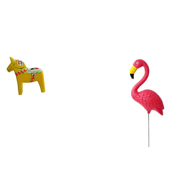 Figura de escritorio,Estatua tradicional sueca del caballo de Dala,Estatua de estaca de jardín,Adorno de flamenco para jardín,patio,porche,Estatua de