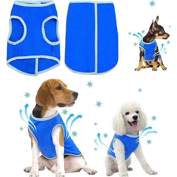 Cooling Breathable Dog Vest, Sweat Wicking Summer Pet Cool Shirt, Lightweight Heat Relief Sleeveless Jacket for Puppy Daily Wear
