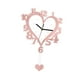 thumbnail image 5 of Reloj de pared con números arábigos de acrílico y péndulo. Oro rosa, 5 of 9