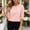 *Pink, variant on ClodeEU Women's Striped 3/4 Sleeve Blouse with Back Button ,Casual Loose Fit Shirt Army Green,Women's Plus L