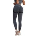 thumbnail image 1 of MKLEKYY Leggings push up para mujer, leggings de levantamiento ocultos con cintura alta para mujer, pantalones de yoga sin costuras para entrenamiento en el gimnasio, 1 of 3