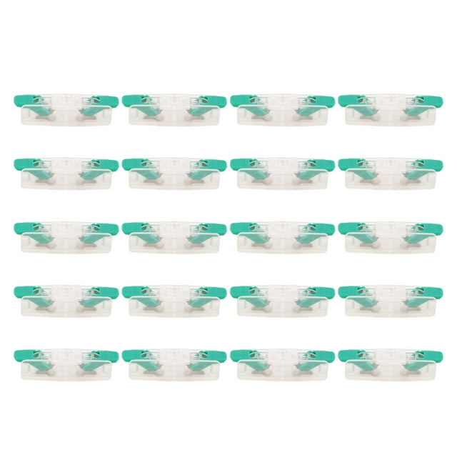20Pcs Connecteur de Fil de Levier Électrique Compact 1 à 1 en Ligne Raccord Rapide Kit de Connecteur de Fil d'Épissure 41A 450V