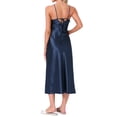 thumbnail image 3 of INSPIRE CHIC Women's Elegent Satin Nightgown Spaghetti Halter Midi Dress Silky Lightweight Tassel at the Bust Evening Dress M Blue, 3 of 6