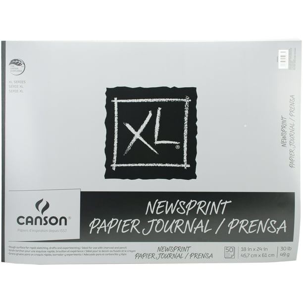 Canson Biggie Jr. Newsprint Paper Pad 18"x24", 50 Sheets