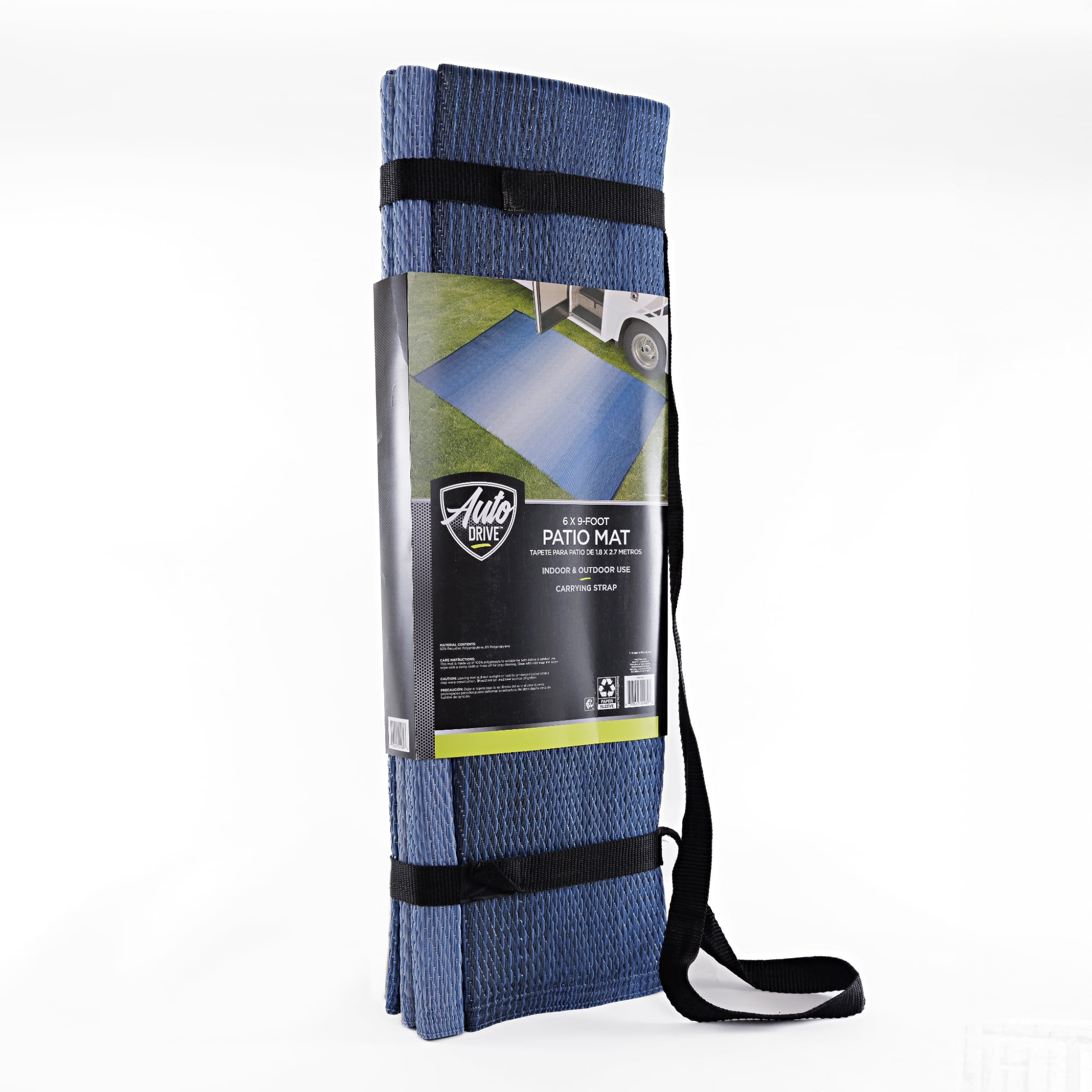 Auto Drive 6'x 9' Space Dyed Ombre RV Patio Mat, Perfect for RV Patios and Garden Patios, Polypropylene