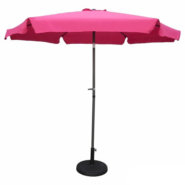 Umbrella International Caravan Outdoor, aluminio de 9 pies con solapas