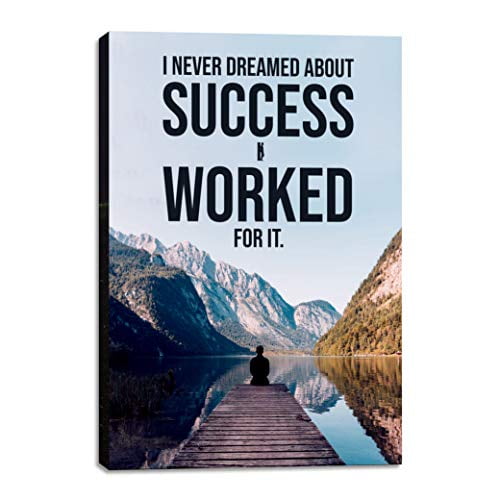 Worked For It 12x18in Motivational Inspirational Wall Art Canvas