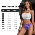 thumbnail image 2 of Thongs for Women - aesthetic galaxy sky blue purple No Show Seamless Womens Thongs Underwear, Soft Stretch G String Thongs for Women,Cuteness Ladies Thong Bikini Panties Briefs, 2 of 5