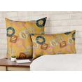 thumbnail image 2 of Vargottam Luxury, Printed Mustard Yellow CushionCovers,Decorative PillowCovers,LumbarThrow Pillowcase -24x14Inches, 2 of 6