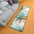thumbnail image 5 of Kitchen Rugs and Mats Non-Skid Washable Runner Rugs Teal Palm Tree Leaves Long 72x24 inch for Floor Cushioned Hallway Entryway Indoor 2x6, 5 of 7