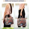 thumbnail image 4 of FORMRS Womens Corduroy Tote Bag Crossbody Shoulder Handbag with Pocket, Red Vibrant Flowers, 4 of 7