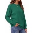 thumbnail image 4 of MOSHU Plus Size Crewneck Sweaters for Women Drop Shoulder Women Sweaters Long Sleeves Fall Tops Knit Pullover Sweaters, 4 of 11