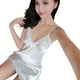 thumbnail image 3 of Qarigey Camisón Sexy Mujer Chica Encaje Cuello En V Ropa De Dormir Vestido Camisón, Negro, M Ropa interior Blanco XXL Qarigey AP001123-08, 3 of 6