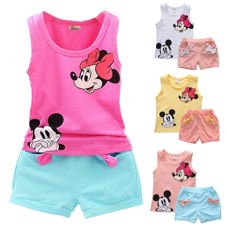 

Toddlers Kids Baby Girls T-shirt Tops+Pants/Shorts/Dress Outfits Clothes Set