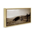 thumbnail image 4 of Stupell Industries Beach at Sundown Nautical & Beach Photography Gold Floater Framed Canvas Art Print Wall Art, 25 x 11, 4 of 10