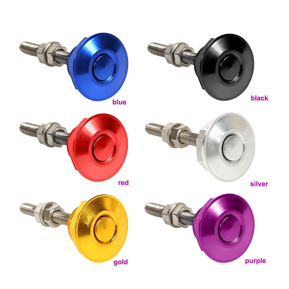 Purple 22mm-Car Push Button Hood Pin Lock Clip Kit, Quick Release Latch, Engine Hood Accessories, Car Styling