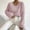 Pink, variant on Sakmal Fall Sweaters for Women Black Teacher Crochet Pullover Tops V Neck Long Sleeve Casual Solid Sweaters for Women