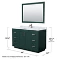 thumbnail image 6 of Wyndham Collection Miranda 54" Plywood Single Bathroom Vanity in Green/Nickel, 6 of 7