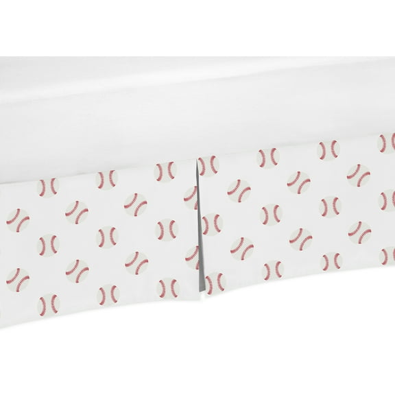Baseball Patch Crib Skirt by Sweet Jojo Designs