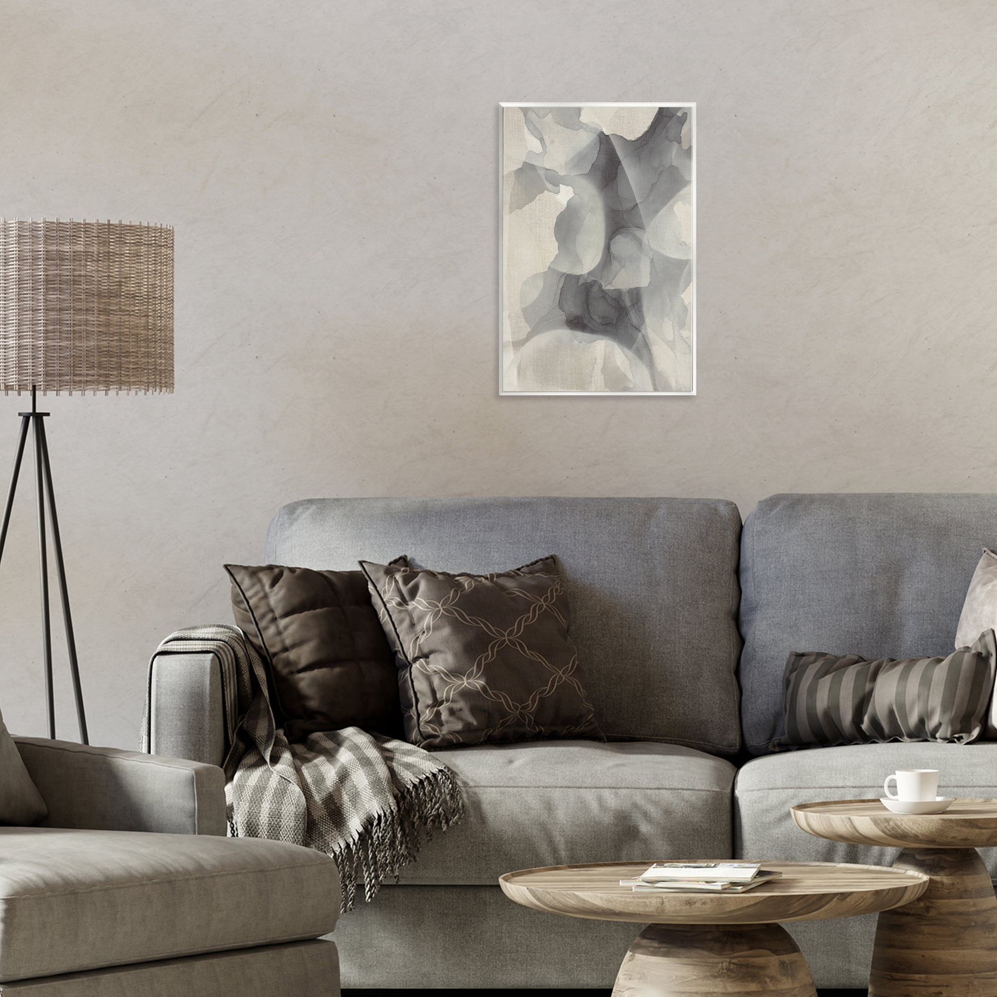 Stupell Industries Mottled Monochrome Abstract Wall Plaque Art, design by Kippi Leonard