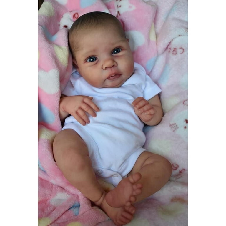 20inch Already Finished Painted Bebe Reborn Doll Raven Lifelike 3D Skin  Visible Veins with Root Hair