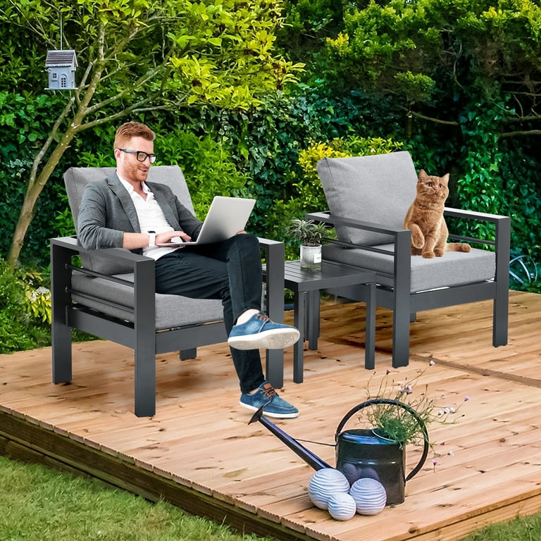 July s Song Outdoor Chairs Set of 2 2 PCs Aluminum Patio Chairs