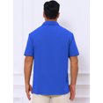 thumbnail image 3 of INSPIRE CHIC Men's Shirts Short Sleeve Button Down Beach Summer Point Collar Shirt L Royal Blue, 3 of 5