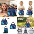 thumbnail image 4 of Kuiaobaty Wolf Galaxy Print Backpack and Lunch Bag Set for Teens Large Capacity Backpack Pencil and Bottle Sleeve with Strap Roomy Casual School Bag with Lunch Box for School, 4 of 7