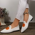 thumbnail image 3 of Women's Fashion Halloween Ballet Flats Pointed Toe Embroidery Knit Loafers Breathable Casual Dressy Shoes, 3 of 7