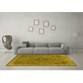thumbnail image 3 of Ahgly Company Indoor Round Oriental Yellow Industrial Area Rugs, 3' Round, 3 of 4