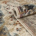 thumbnail image 6 of BNM Floral Medallion Border Indoor Runner Rug, 2' 7" x 8', Blue/ Cream, 6 of 6