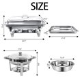 thumbnail image 4 of PRIJESSE Restaurants Buffet Chafing Dishes Sets - 2 Rectangular 8QT + 2 Round 5QT, 4 of 7