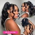thumbnail image 3 of Body Wave Lace Wig Human Hair Wig Pre Plucked HD Lace Frontal Wig Brazilian Hair Wigs with Baby Hair Long Wave Curly Lace Closure Wig for Women, 3 of 6