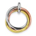 thumbnail image 1 of Sterling Silver Gold & Rose Gold-plated Rhodium-plated Pendant, 1 of 1