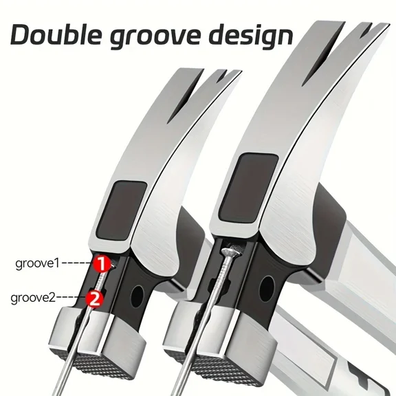 High Carbon Steel Versatile Hammer - Double - Groove, Octagonal, Round Head