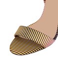 thumbnail image 3 of XYD Women Elegant Open Toe Ribbon Sandals Lace Up Stiletto High Heels Evening Club Dress Shoes Size 15 Multi Stripes, 3 of 4