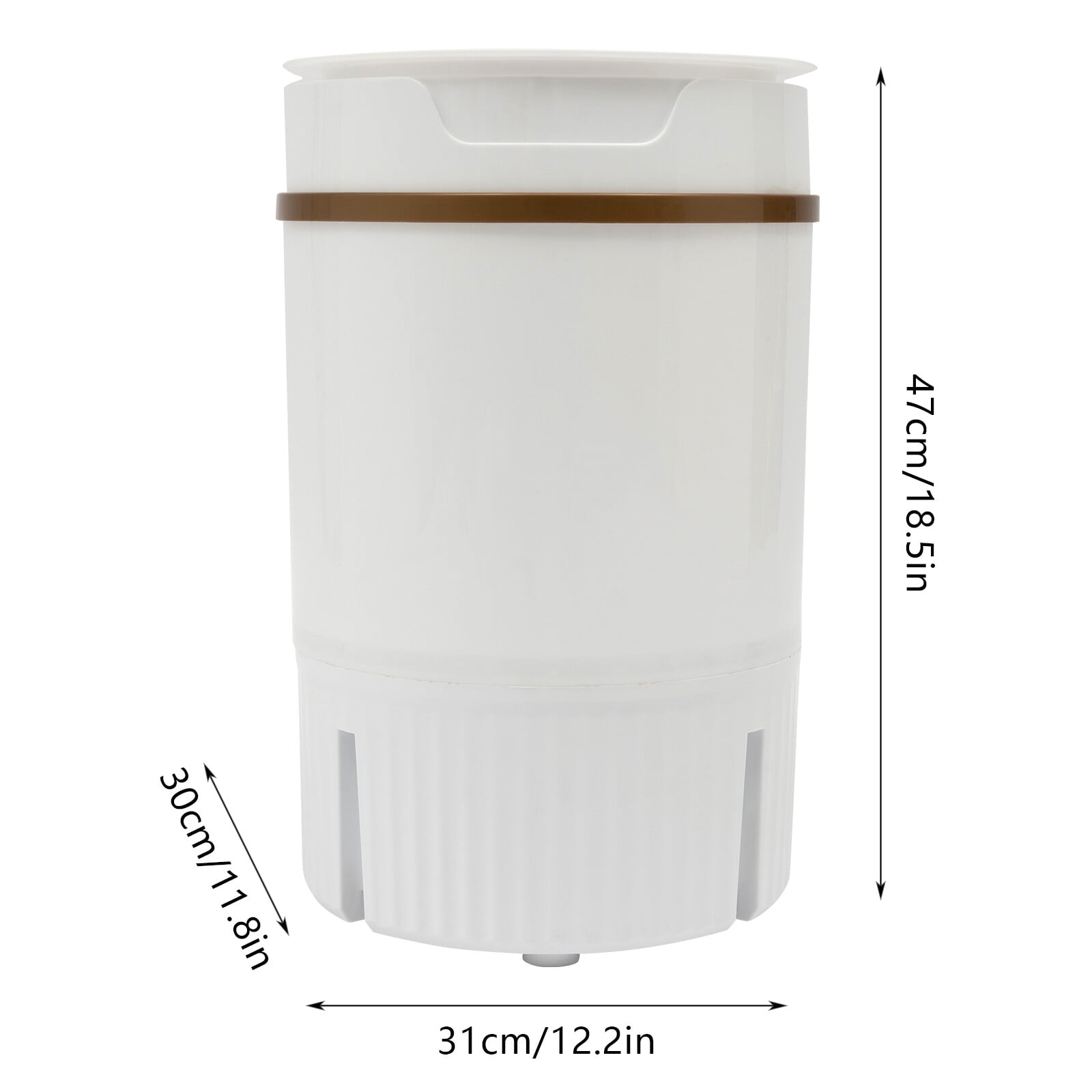 TFCFL Portable Mini Washing Machine Multi-Functional Semi-automatic Clothes Washer with Drainage Basket White