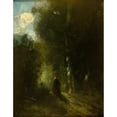 thumbnail image 2 of Antoine Vollon 15x18 Black Ornate Wood Framed Double Matted Museum Art Print Titled - Landscape (Undergrowth), 2 of 5