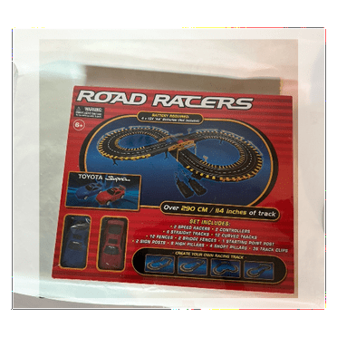 Grandex Slot Car Racing Track Road Racers 1:32 Scale Child Set