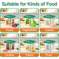 thumbnail image 3 of 4 pcs 8qt Food Storage Containers with Lid, Square Clear Commercial Storage Containers with Handle and Scale for Food Storage in Home Kitchen & Dining (Green), 3 of 12
