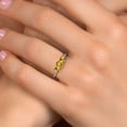thumbnail image 4 of Gem Stone King 10K Two Tone Gold Yellow Citrine Engagement Ring for Women | 0.96 Cttw | Round 5MM | Gemstone November Birthstone | Size 7, 4 of 6