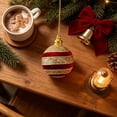 thumbnail image 6 of PoyoKee Christmas Decorations, Elegant Wine Red Sequin Covered Christmas Tree Ornament, Hanging Christmas Ball Ornaments for Xmas Tree Home Holiday Wedding Party Decor, 6 of 7