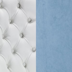 143 White PU, Blue Velvet