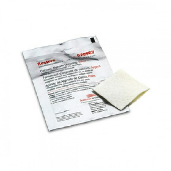 Hollister 529967R CalciCare Calcium Alginate Dressing with Silver 2" x 2" Box of 10