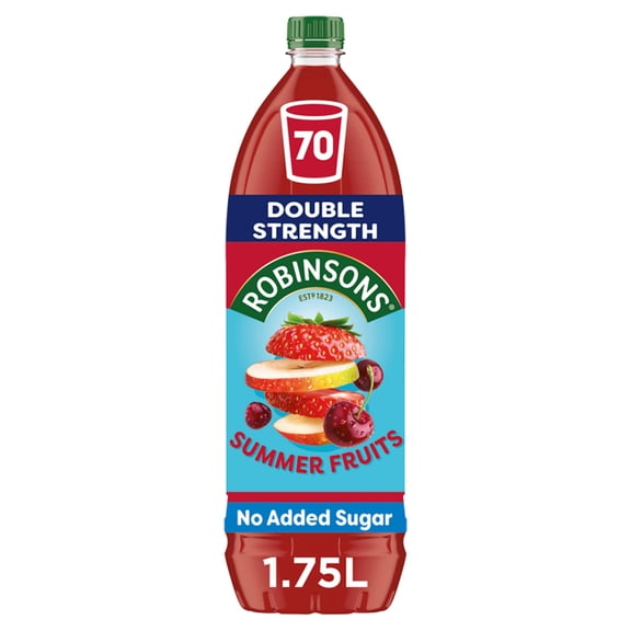 Robinsons Double Strength Summer Fruits Squash 1.75L, Imported from Britain