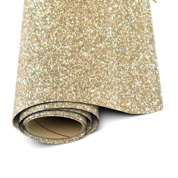 Siser Glitter Heat Transfer Vinyl – Champagne HTV Iron on Vinyl – 12” x 3 Foot ( 36 inches / 1 yard )